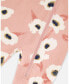 ფოტო #2 პროდუქტის Baby Girls Baby One Piece Thermal Underwear Pink Printed Off White Flowers