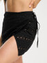 Фото #7 товара ASOS DESIGN broderie beach mini skirt in black