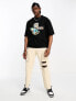 ASOS Dark future oversized t-shirt with graffiti front print in black