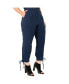 Plus Size High Waisted Ankle Tie Cuff Trousers Синий, 20 - фото #2