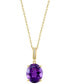 ფოტო #1 პროდუქტის EFFY® Amethyst (4-3/8 ct. t.w.) & Diamond Accent 18" Pendant Necklace in 14k Gold