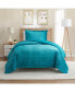 Фото #3 товара Premium Cut Plush Flannel Duvet Cover Set - Twin Size 68"x90"