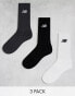 New Balance logo crew socks 3 pack in multi Разноцветный, L - EU 43-46 - фото #1