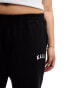 Kaiia Plus wide leg joggers in black