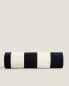 Striped velour beach towel