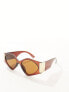 Jeepers Peepers cat eye sunglasses in brown with gold