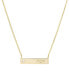 Lab-Grown White Sapphire Mom Bar 18" Pendant Necklace in 14k Gold-Plated Sterling Silver