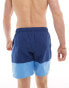 Фото #3 товара ASOS DESIGN swim shorts in mid length with cut and sew detail in blue