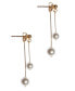 ფოტო #2 პროდუქტის Leighton - faux pearl pendant earrings