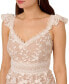 Фото #1 товара Women's Embroidered Lace Flutter-Sleeve Dress