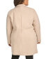 ფოტო #2 პროდუქტის Plus Size Notched-Collar Single-Breasted Coat