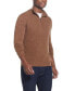 Фото #4 товара Men's Soft Touch Textured Quarter-Zip Sweater