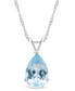 ფოტო #1 პროდუქტის Topaz (3-5/8 ct. t.w.) Pendant Necklace in 14K White Gold