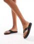 New Look toe post flat sandal in black