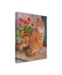 Фото #2 товара Janet Pidoux 'Ginger Cat On Doorstep' Canvas Art - 24" x 32"