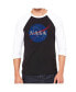 Фото #1 товара Nasa Men's Raglan Word Art T-shirt