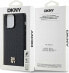 DKNY DKNY DKHMP14LPSHRPSK iPhone 14 Pro 6.1" czarny/black hardcase Leather Pattern Metal Logo MagSafe