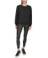 Фото #3 товара Women's Side-Zip Crewneck Pullover Top