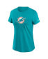 ფოტო #2 პროდუქტის Women's Aqua Miami Dolphins Primary Logo T-Shirt