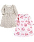 Фото #1 товара Baby Girls Cotton Dresses, Blush Rose Leopard