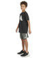 ფოტო #4 პროდუქტის Big Boys Short Sleeve Pebble Camo Logo Polyester T-Shirt