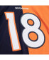 Фото #2 товара Men's Peyton Manning Navy, Orange Denver Broncos 2015 Split Legacy Replica Jersey