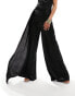 Kanya London textured satin drape trouser co-ord in black