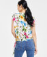 Фото #2 товара Блузка с принтом "Цветы" I.N.C. International Concepts Petite, создана для Macy's