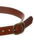 Brass Mark Oval Leather Casual Belt Men's