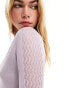 & Other Stories variegated knitted top in soft violet