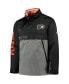 Men's Black, Gray Philadelphia Flyers Anorak Quarter-Zip Hoodie Jacket