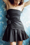 Фото #2 товара Платье с открытыми плечами и рельефными цветами ZARA