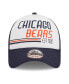 Men's White/Navy Chicago Bears Stacked A-Frame Trucker 9Forty Adjustable Hat