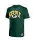 ფოტო #3 პროდუქტის Men's NFL X Staple Hunter Green Green Bay Packers Lockup Logo Short Sleeve T-shirt