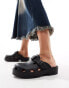 Free People buckle detail clogs in black