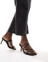 ASOS DESIGN Hayes strappy mid sandal heeled mules in black