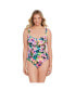 Women's ShapeSolver Shirred Bodice One-Piece Swimsuit