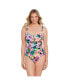 Фото #1 товара Women's ShapeSolver Shirred Bodice One-Piece Swimsuit