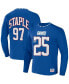 Men's NFL X Staple Blue New York Giants Core Long Sleeve Jersey Style T-shirt