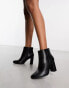 Фото #4 товара Yours Wide Fit heeled pointed ankle boots in black