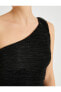 Фото #5 товара Вечернее платье Koton Мини на одно плечо с блеском