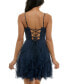 ფოტო #6 პროდუქტის Juniors' Glitter Tulle Sleeveless Fit & Flare Dress