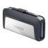 USB флеш-накопитель SanDisk Drive USB Ganda Ultra Tipe-C 256 GB - 256 GB - USB Type-A / USB Type-C - 3.2 Gen 1 (3.1 Gen 1) - 150 MB/s - Slide - Grey - Silver