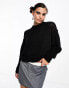 Фото #1 товара COLLUSION knitted crew neck jumper in black