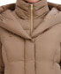 Фото #6 товара Women's Bibbed Water-Resistant Hooded Puffer Coat