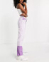 Фото #2 товара JJXX colour block straight leg jeans in purple