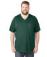 ფოტო #1 პროდუქტის Big & Tall Shrink-Less Lightweight V-Neck Pocket T-Shirt