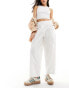 Фото #2 товара ASOS DESIGN raw edge barrel with linen in white