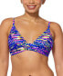 ფოტო #1 პროდუქტის Women's Printed Bralette Bikini Top