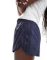 Фото #6 товара adidas Performance pacer rib high-rise tonal 3-stripes shorts in blue